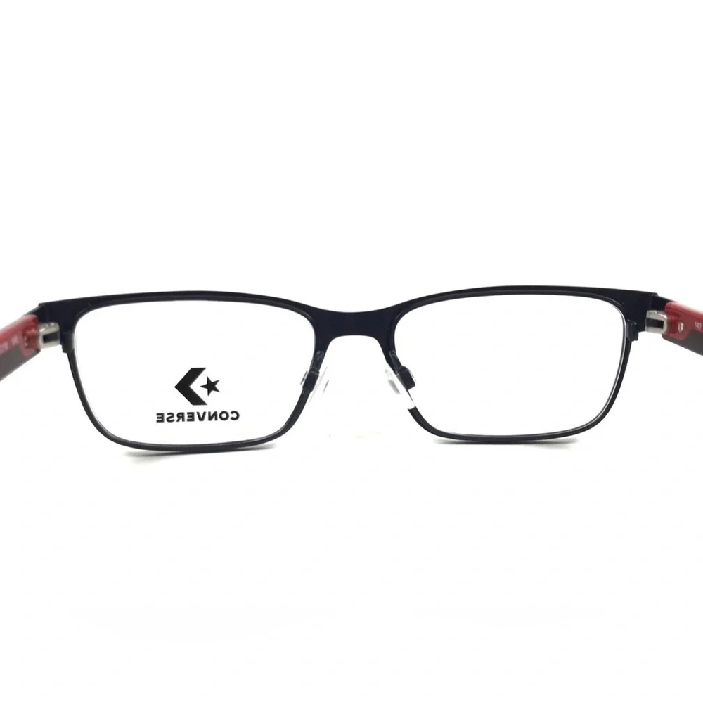 Converse Kids Eyeglasses Frames CV3004Y 411 Matte Black Red Full Rim 49-16-140